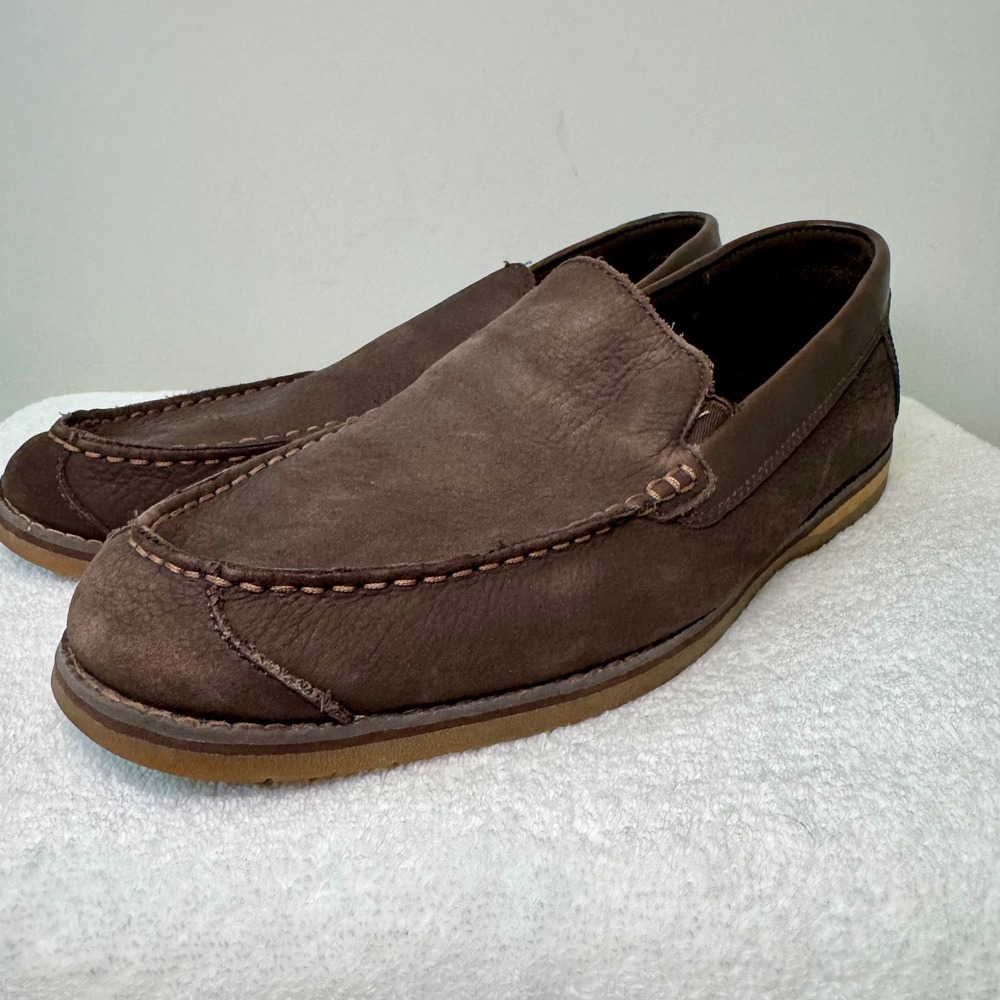 Timberland Men‎ Dark Brown Leather Slip On Loafer Shoes Size 10 - Picture 4 of 11